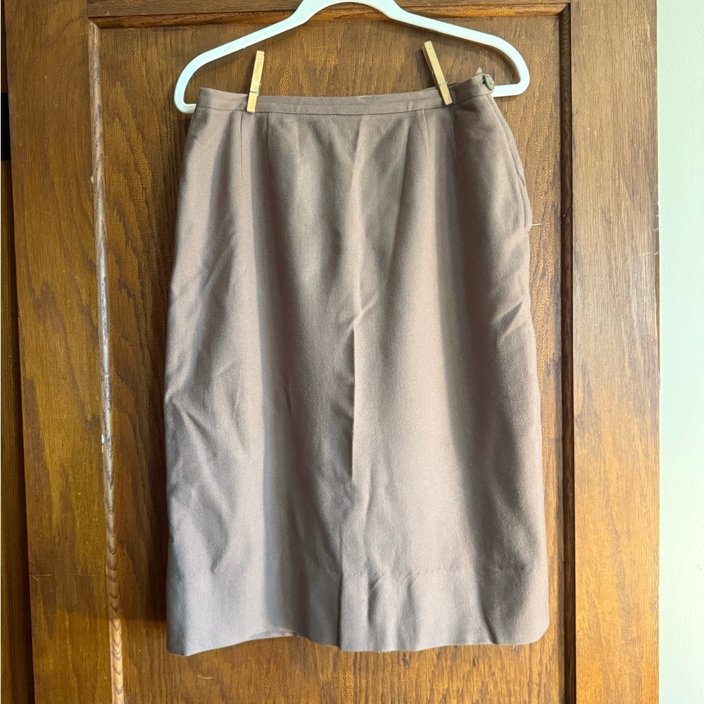 60s 70s Classic Brown Skirt